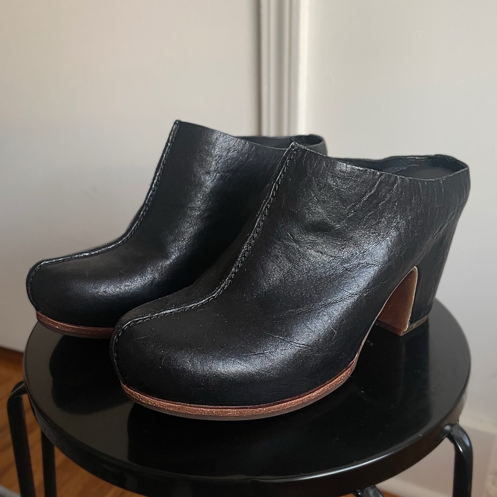 KORK-EASE High Heel Leather Women's Mules